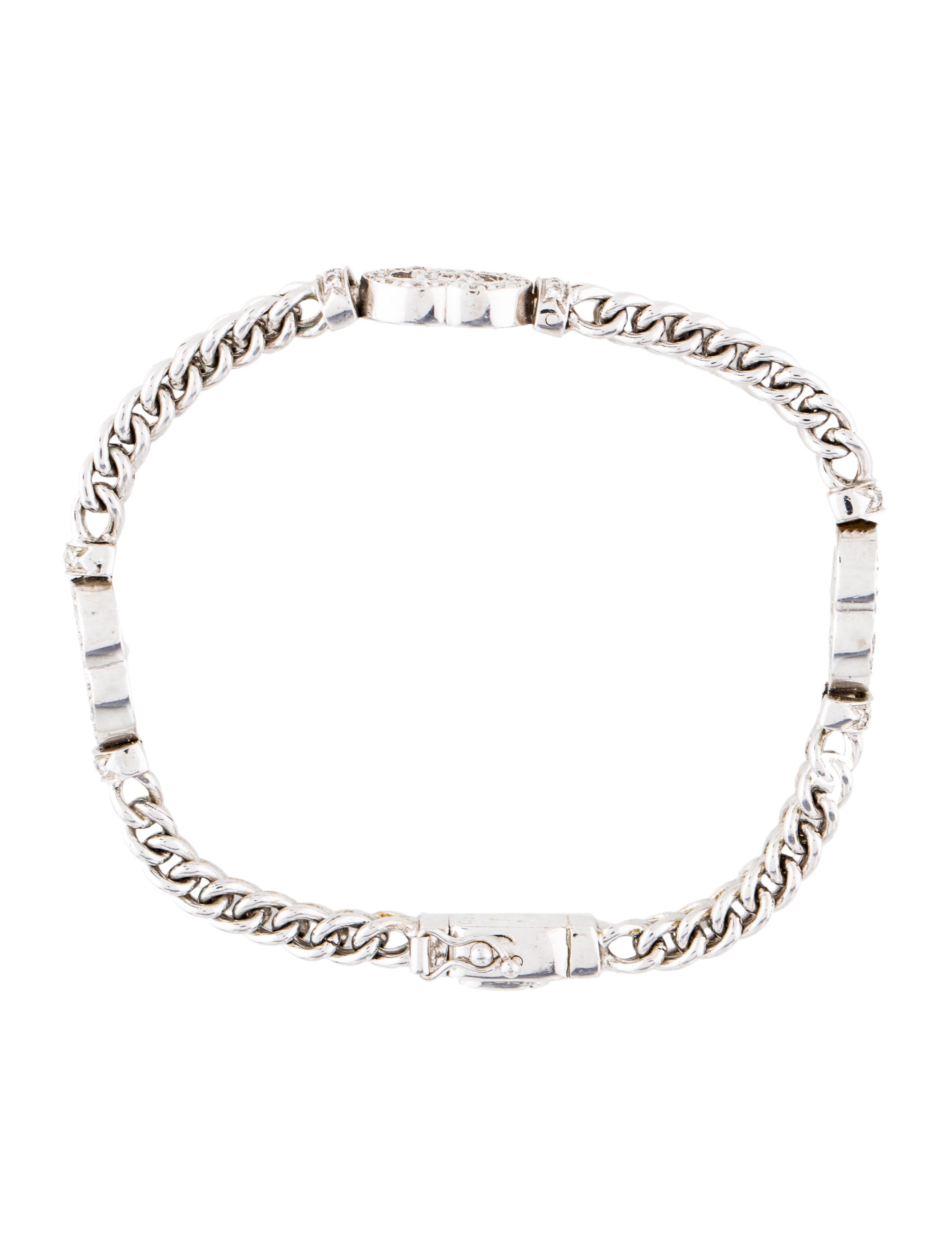 14K Diamond Interlocking Circles Link Bracelet Bracelets BRACE31383