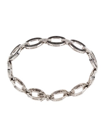 Bracelet 14K Diamond Oval Link Bracelet