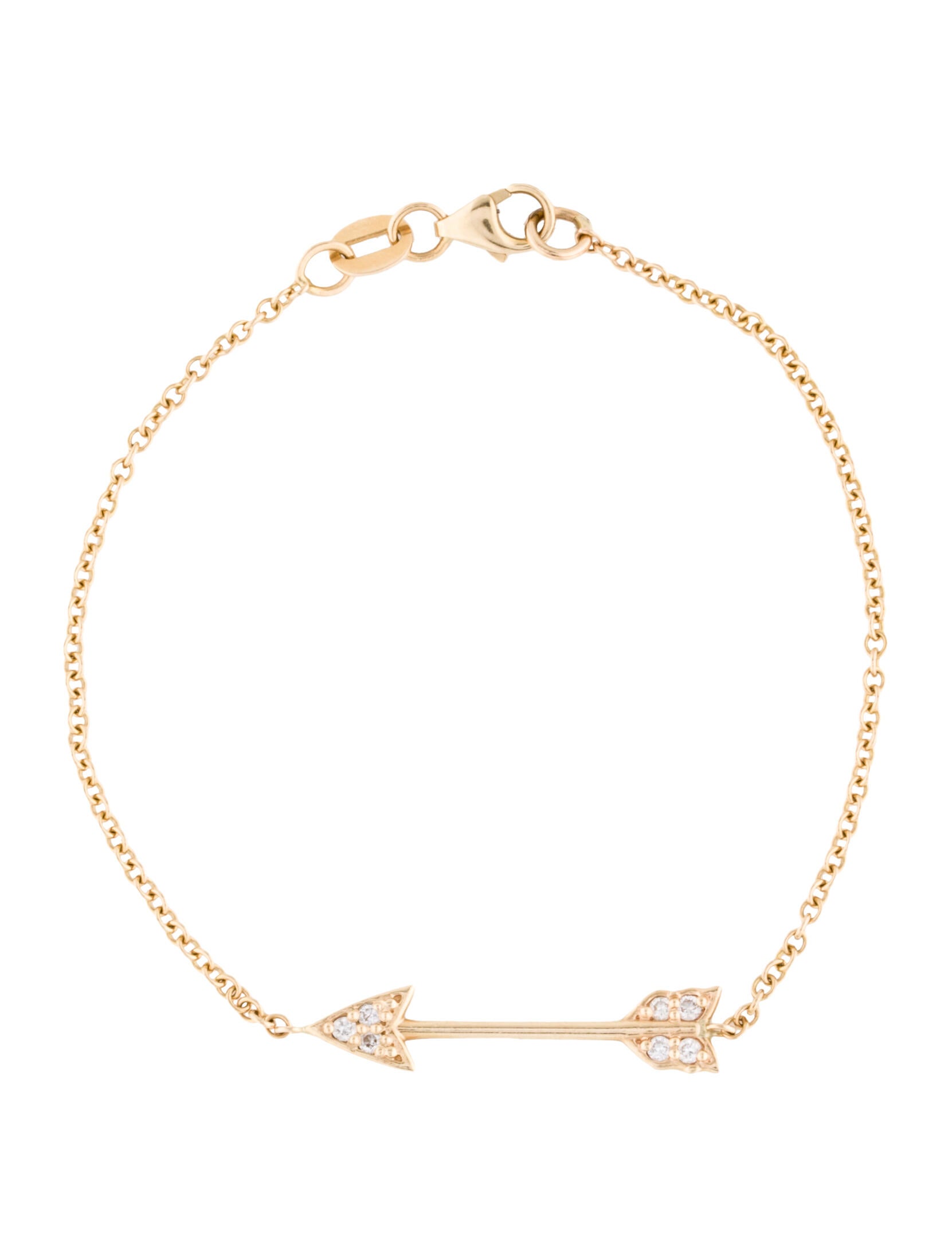 Bracelet 14K Diamond Arrow Charm Bracelet Bracelets BRACE51439