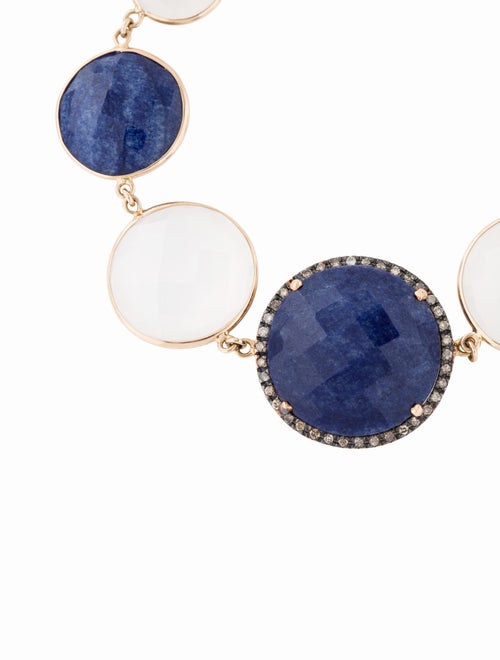 Bracelet 18K Dyed Quartzite & Quartz Bracelet