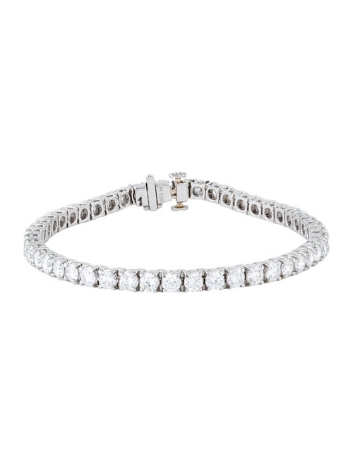 Platinum 6.96ctw Diamond Tennis Bracelet white