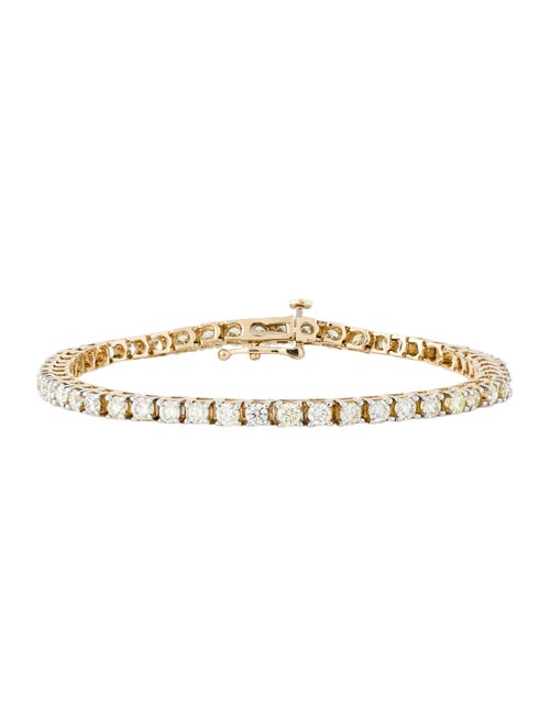 14K 4.00ctw Diamond Tennis Bracelet yellow