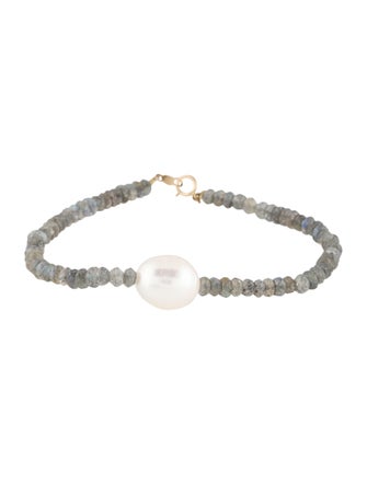 Bracelet 14K Pearl & Labradorite Bead Bracelet