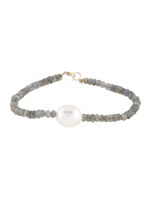 Bracelet 14K Pearl & Labradorite Bead Bracelet