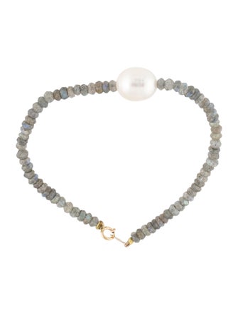 Bracelet 14K Pearl & Labradorite Bead Bracelet