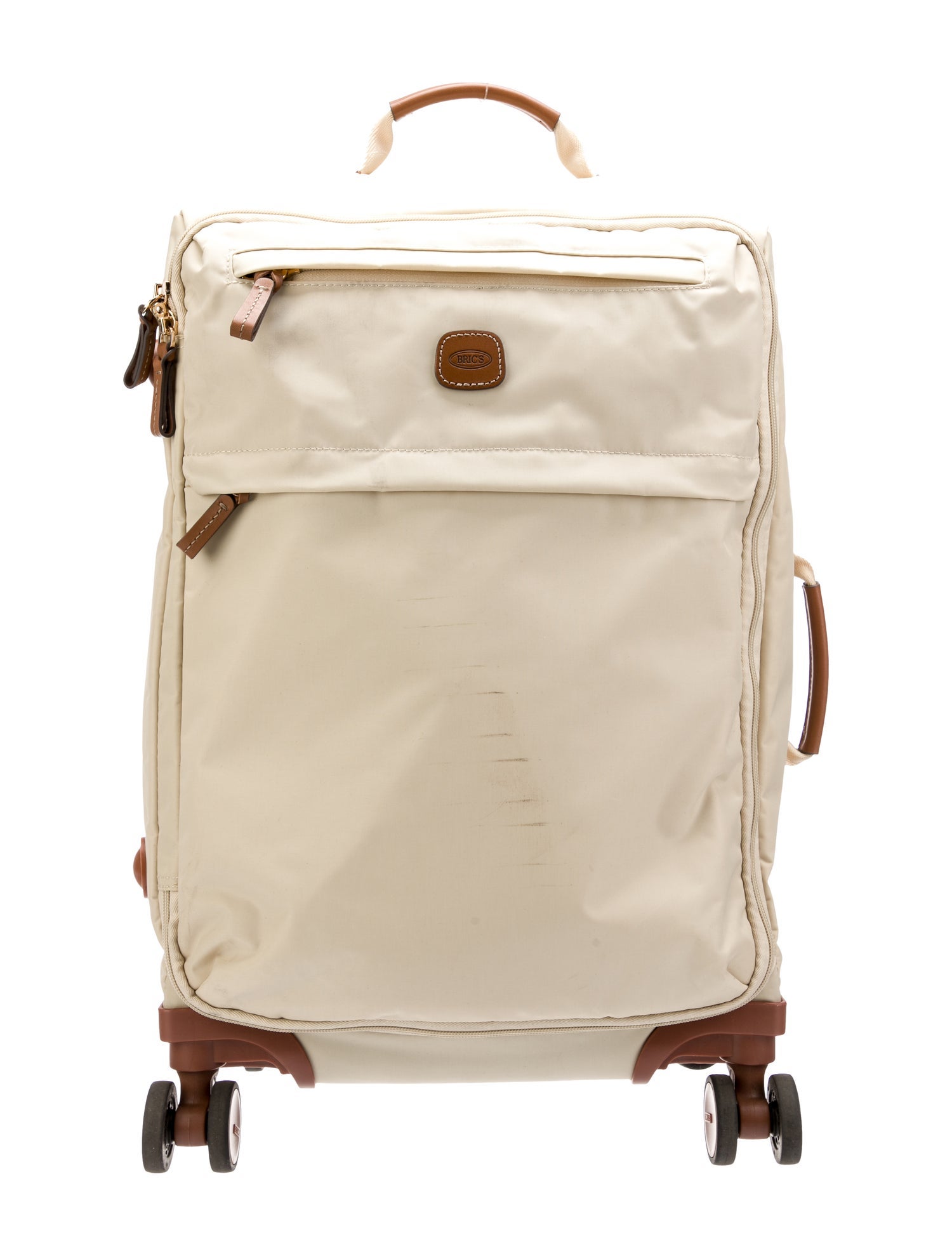 Bric's Leather Trimmed Carryon Luggage Neutrals Luggage and Travel