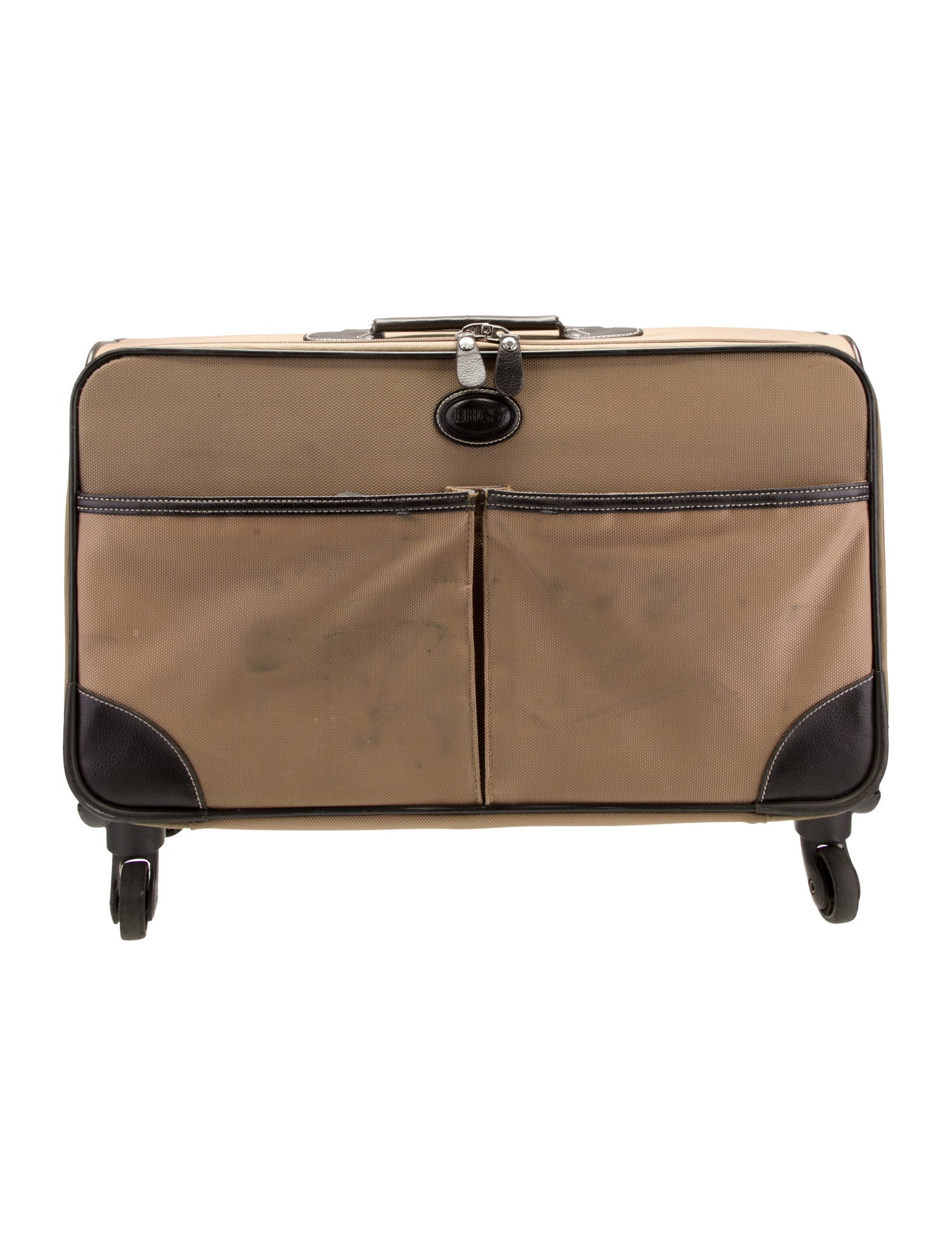 Bric's Tumi canvas luggage with leather trim
