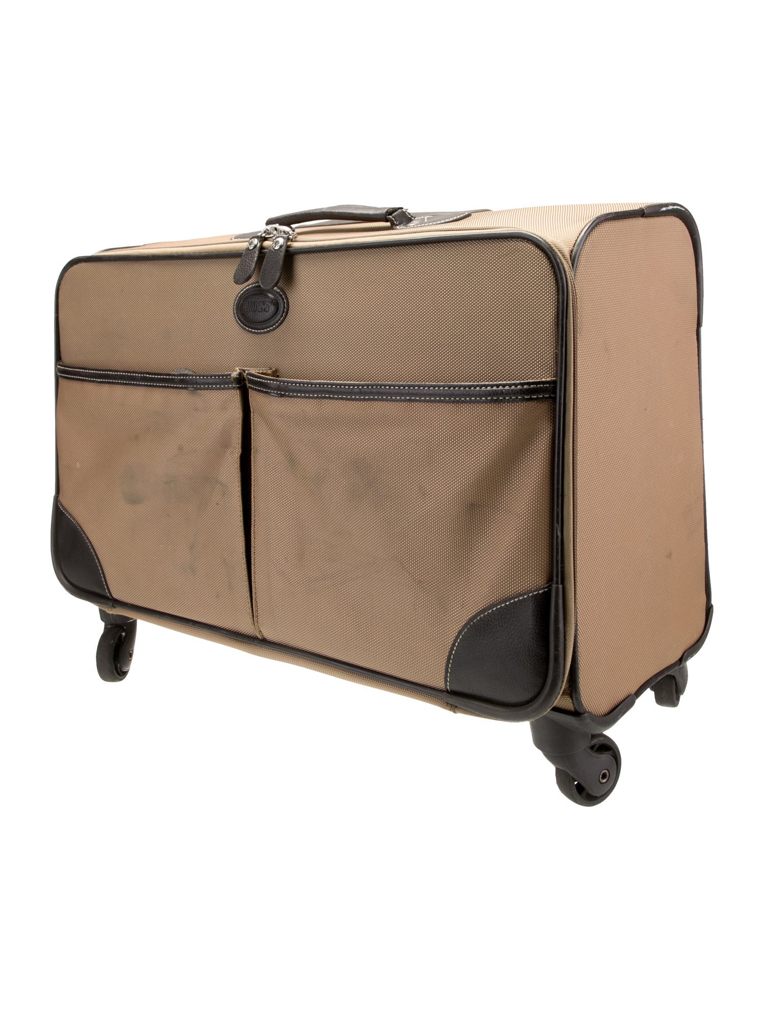 Bric's Tumi canvas luggage with leather trim