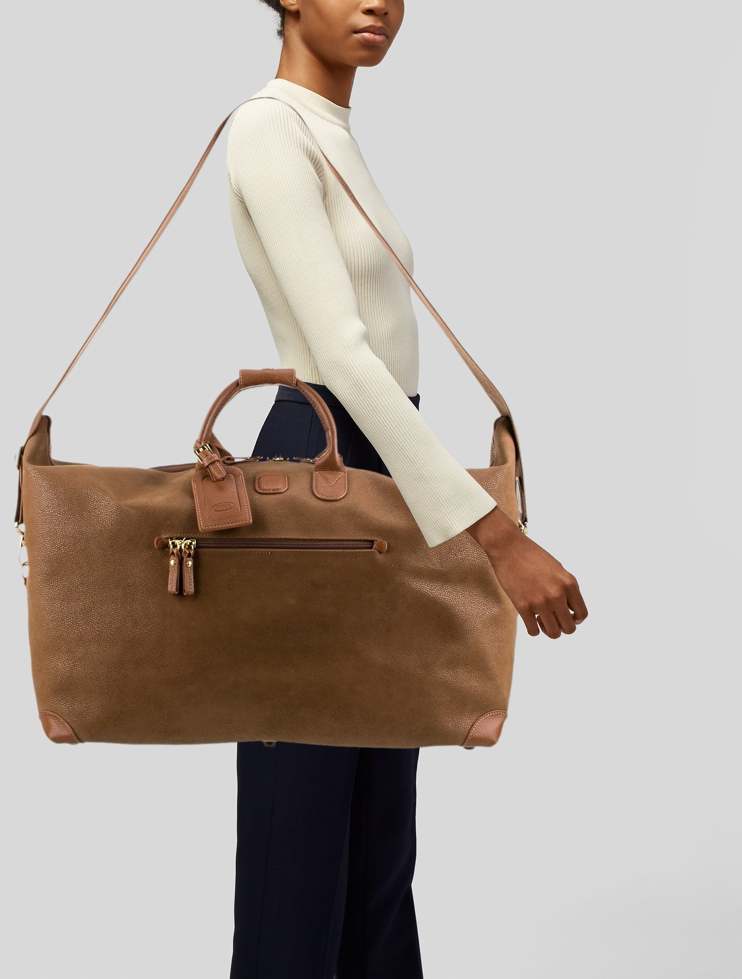 Bric's Suede Top Handle Bag
