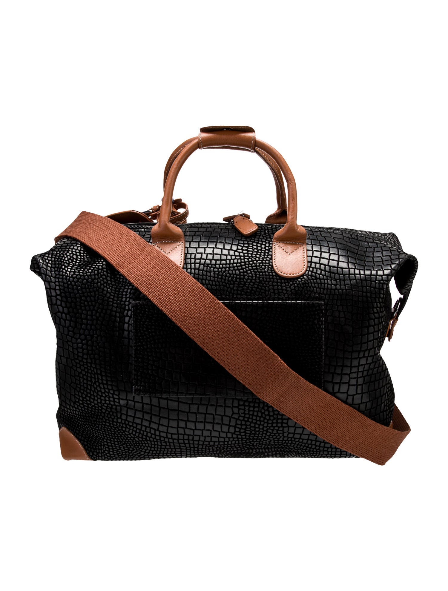 Bric's Embossed Leather Weekender Bag