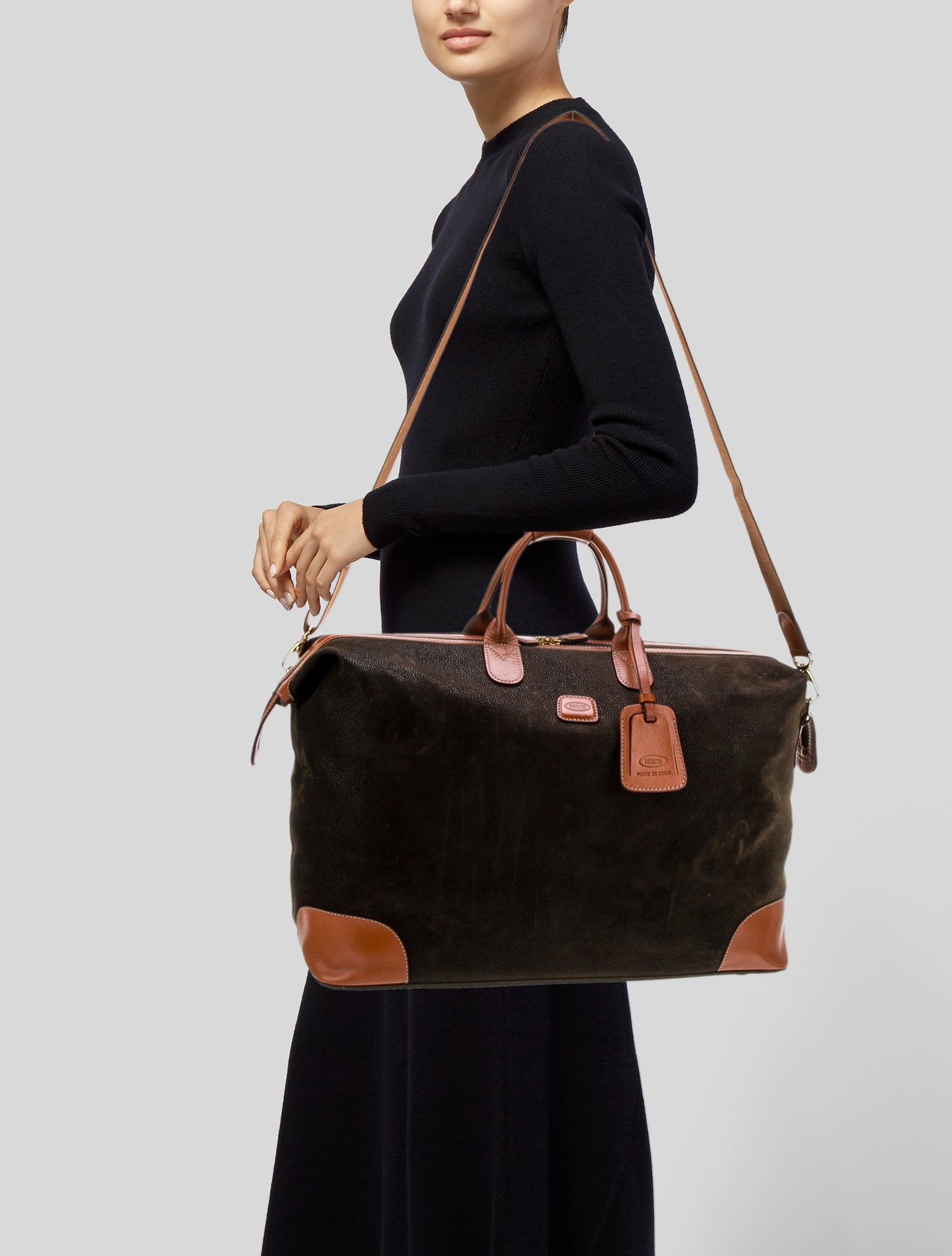 Bric's Suede Weekender Bag