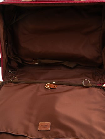 Bric's Embossed Leather Rolling Suitcase.