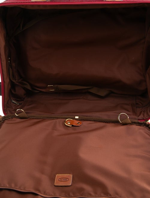 Bric's Embossed Leather Rolling Suitcase.