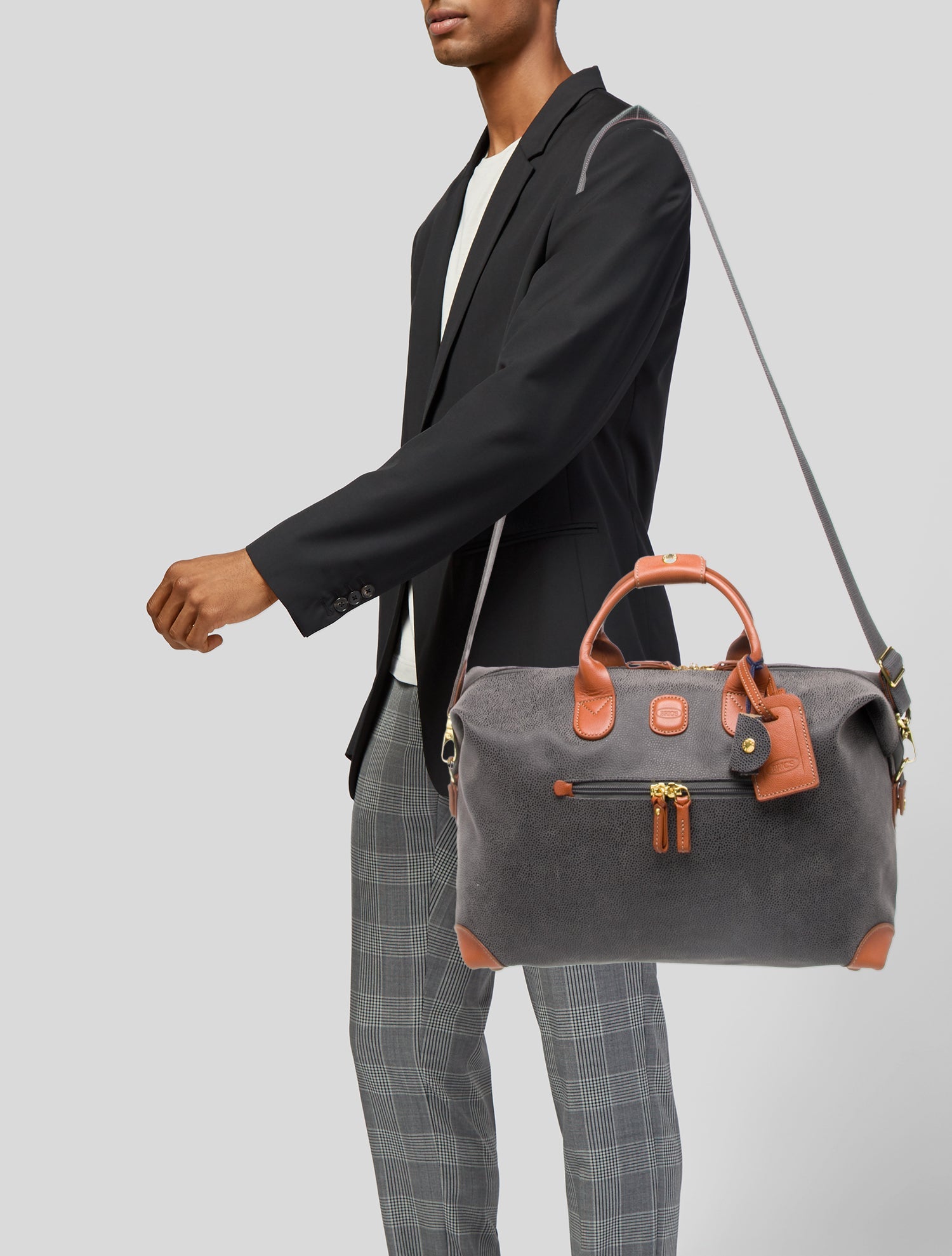 Bric's Leather Trim Carry-On Duffle Bag