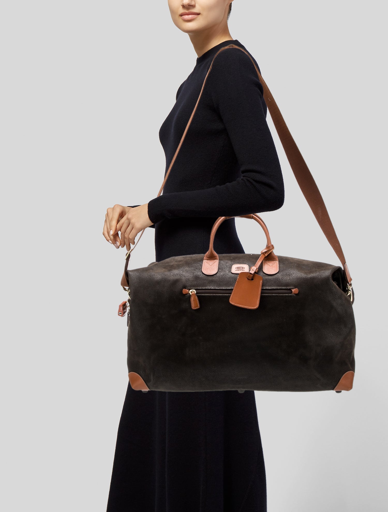 Bric's Suede Weekender Bag