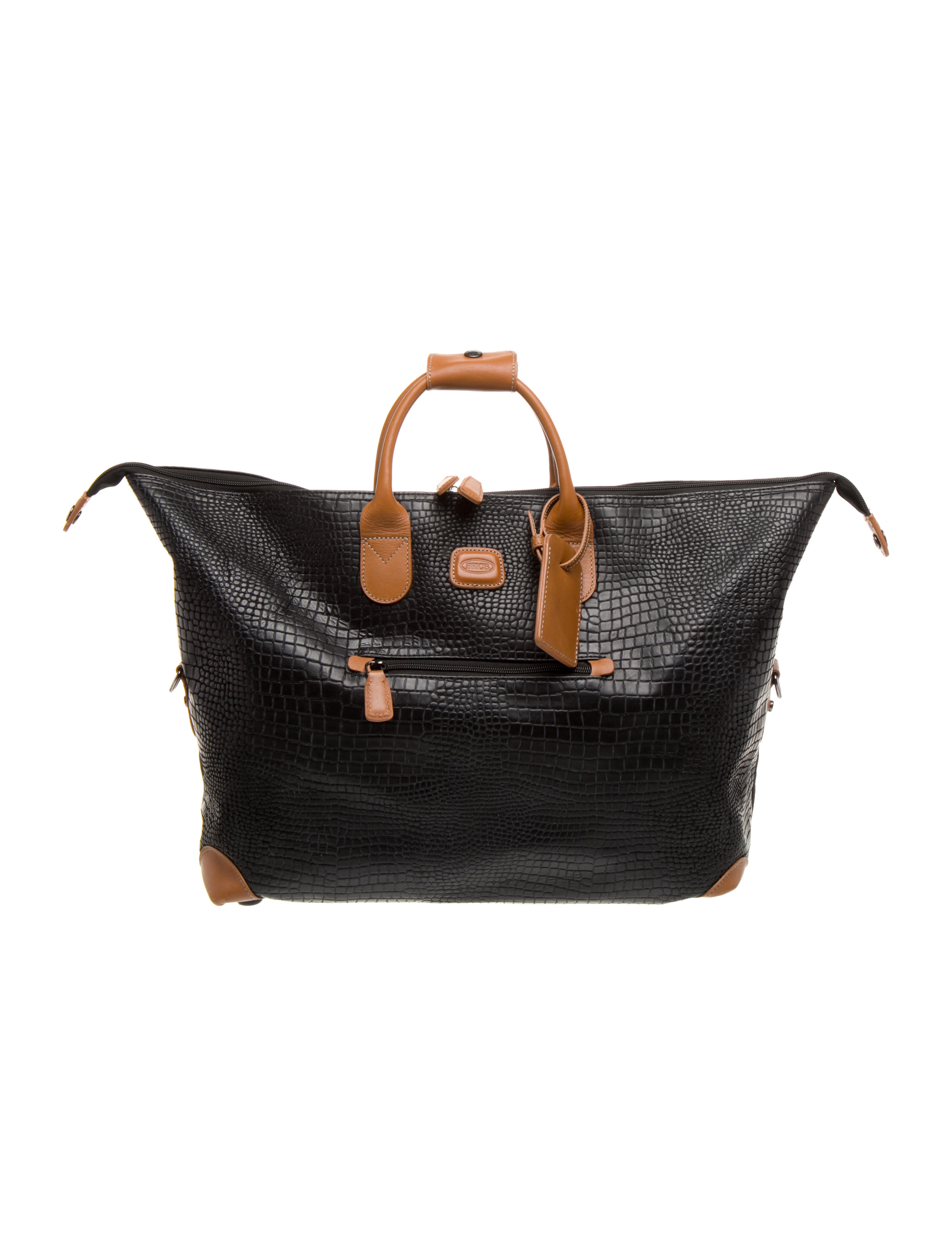 Bric's Embossed Leather Tote Bag