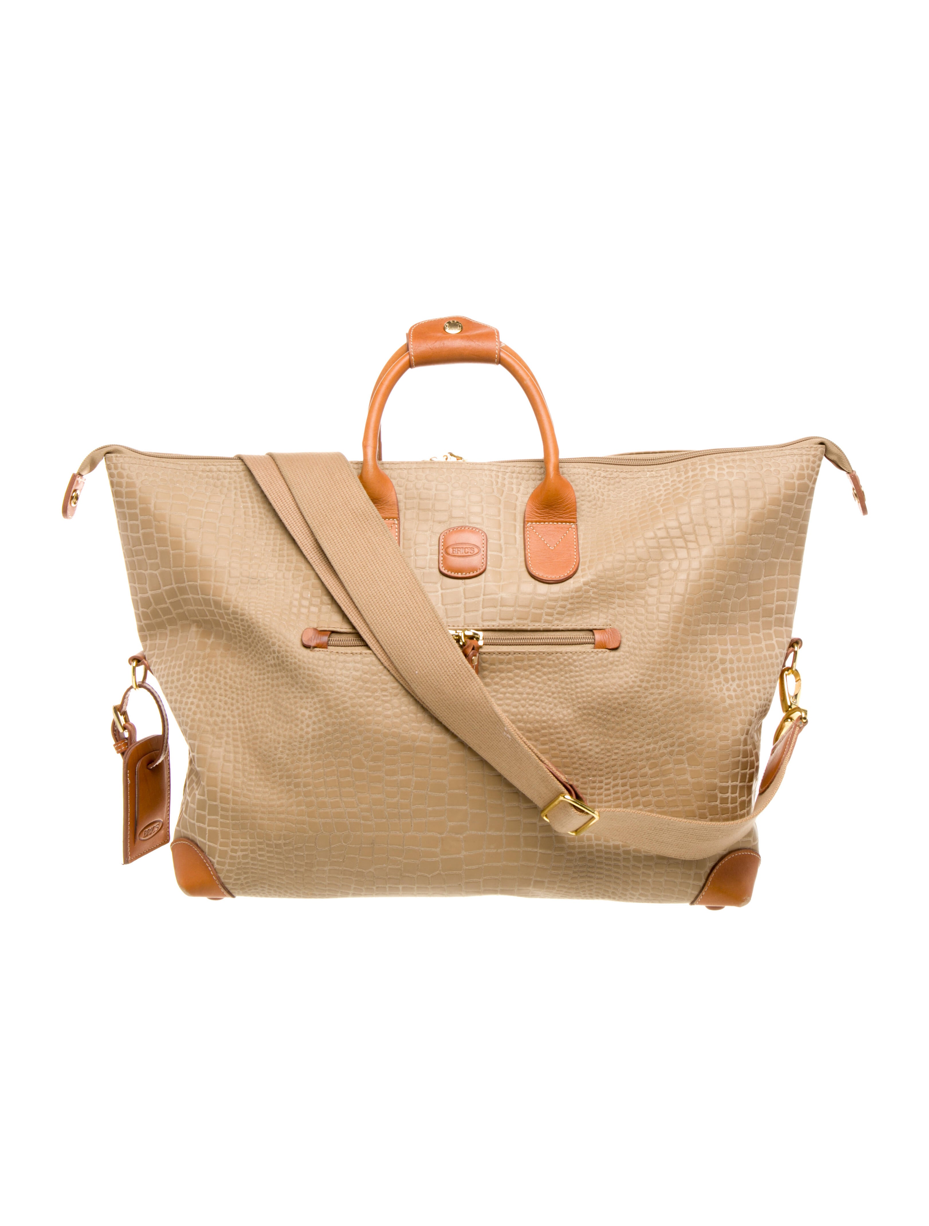 Bric's Embossed Leather Tote Bag