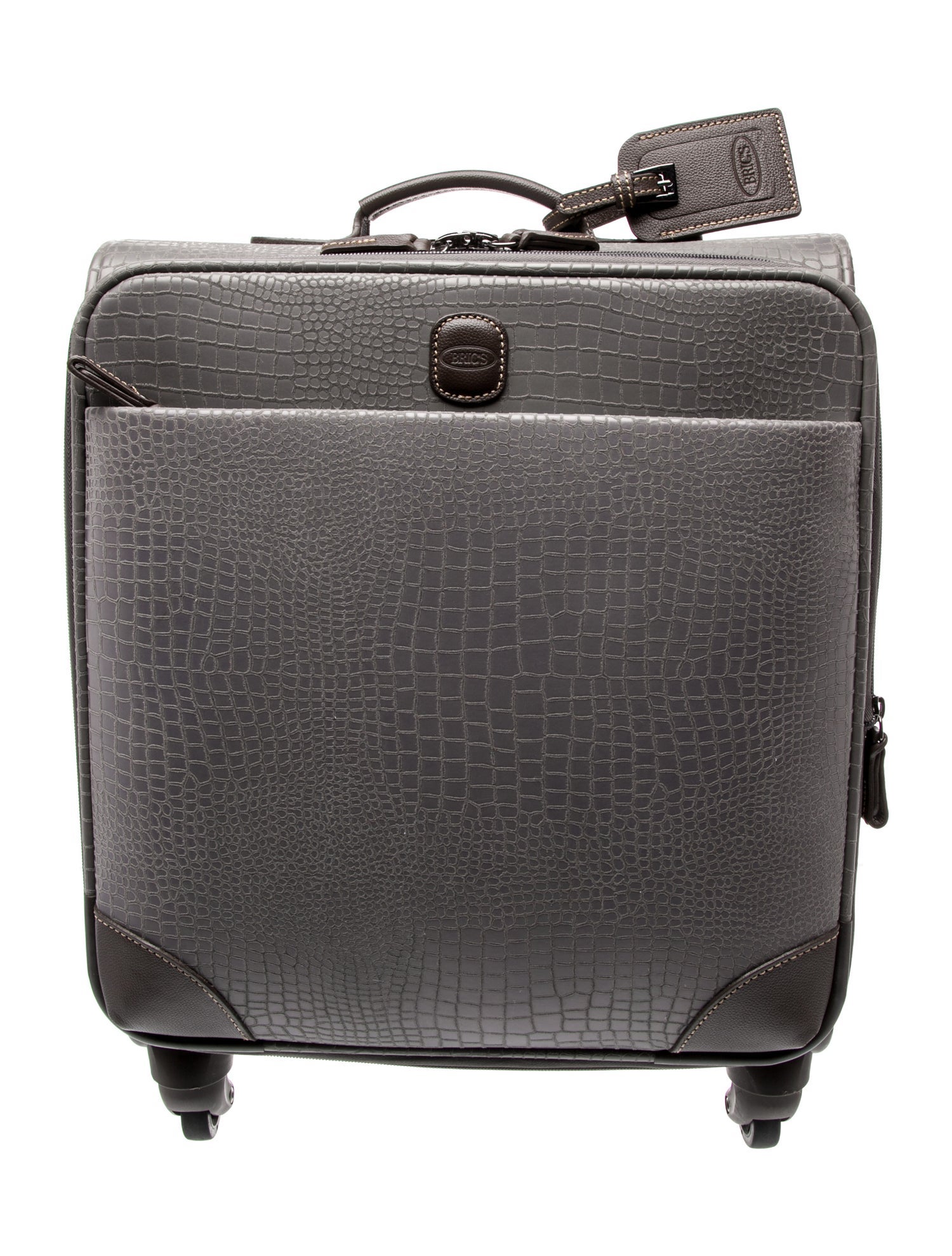Bric's Embossed Leather Suitcase