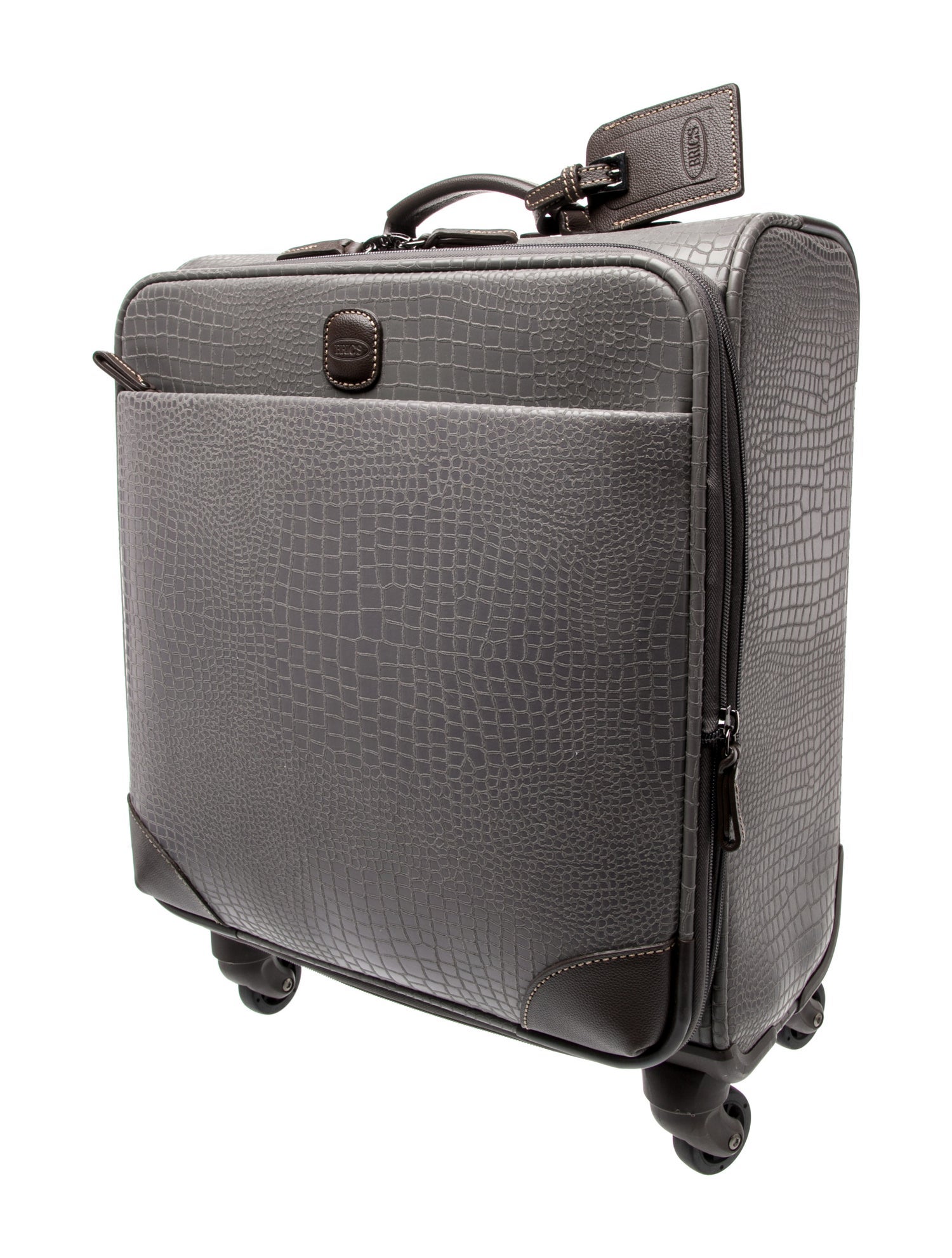 Bric's Embossed Leather Suitcase