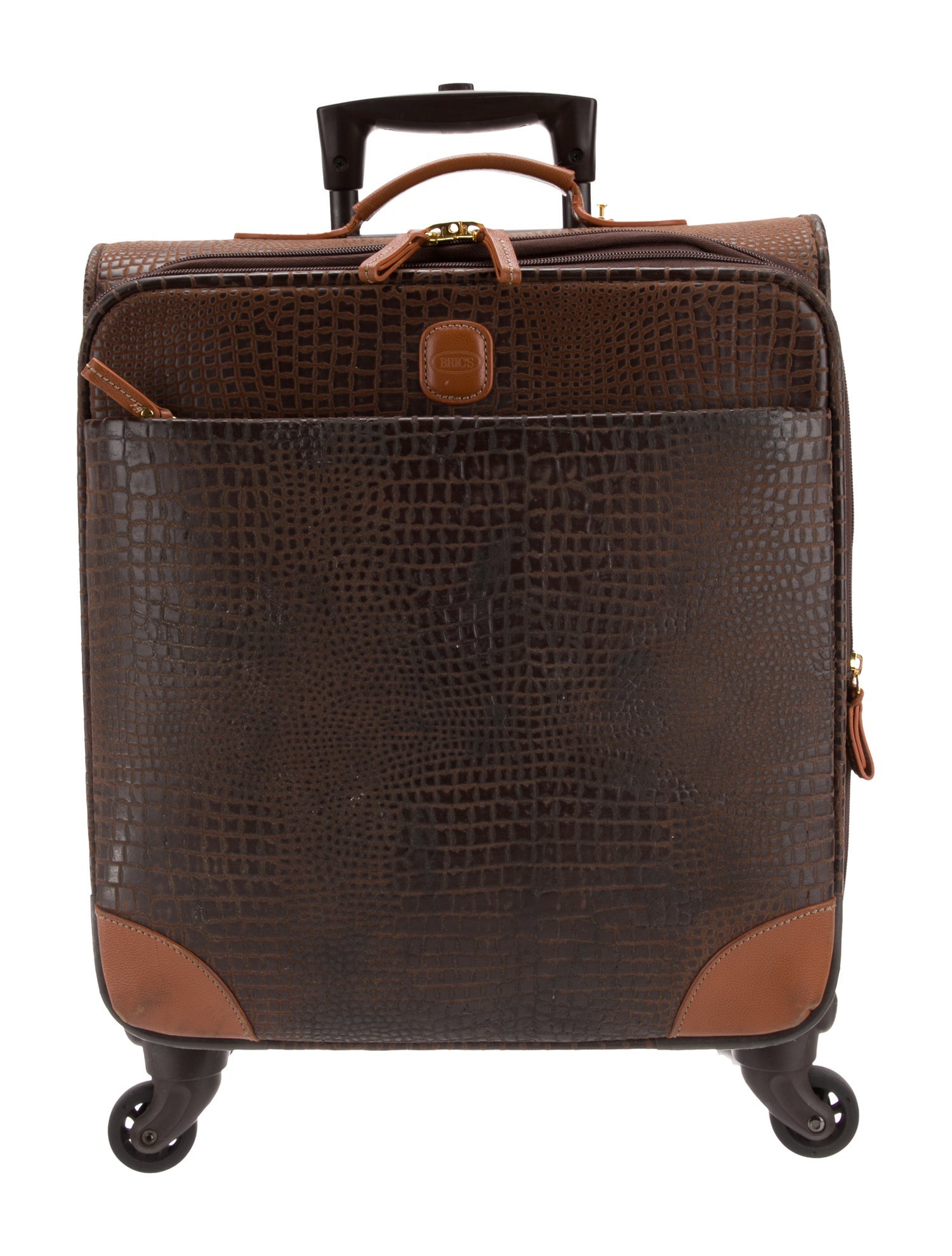 Bric's Embossed Leather Suitcase