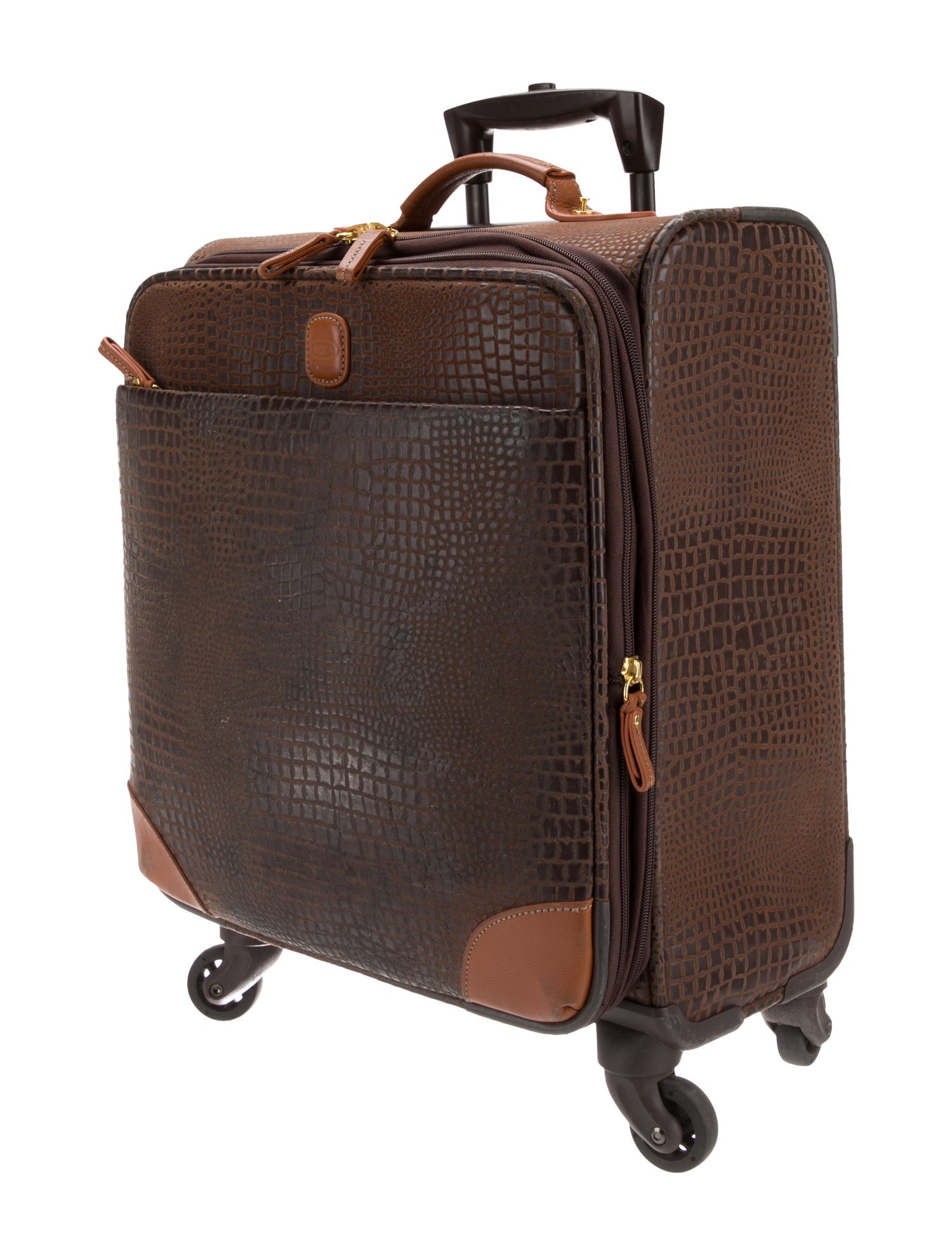 Bric's Embossed Leather Suitcase