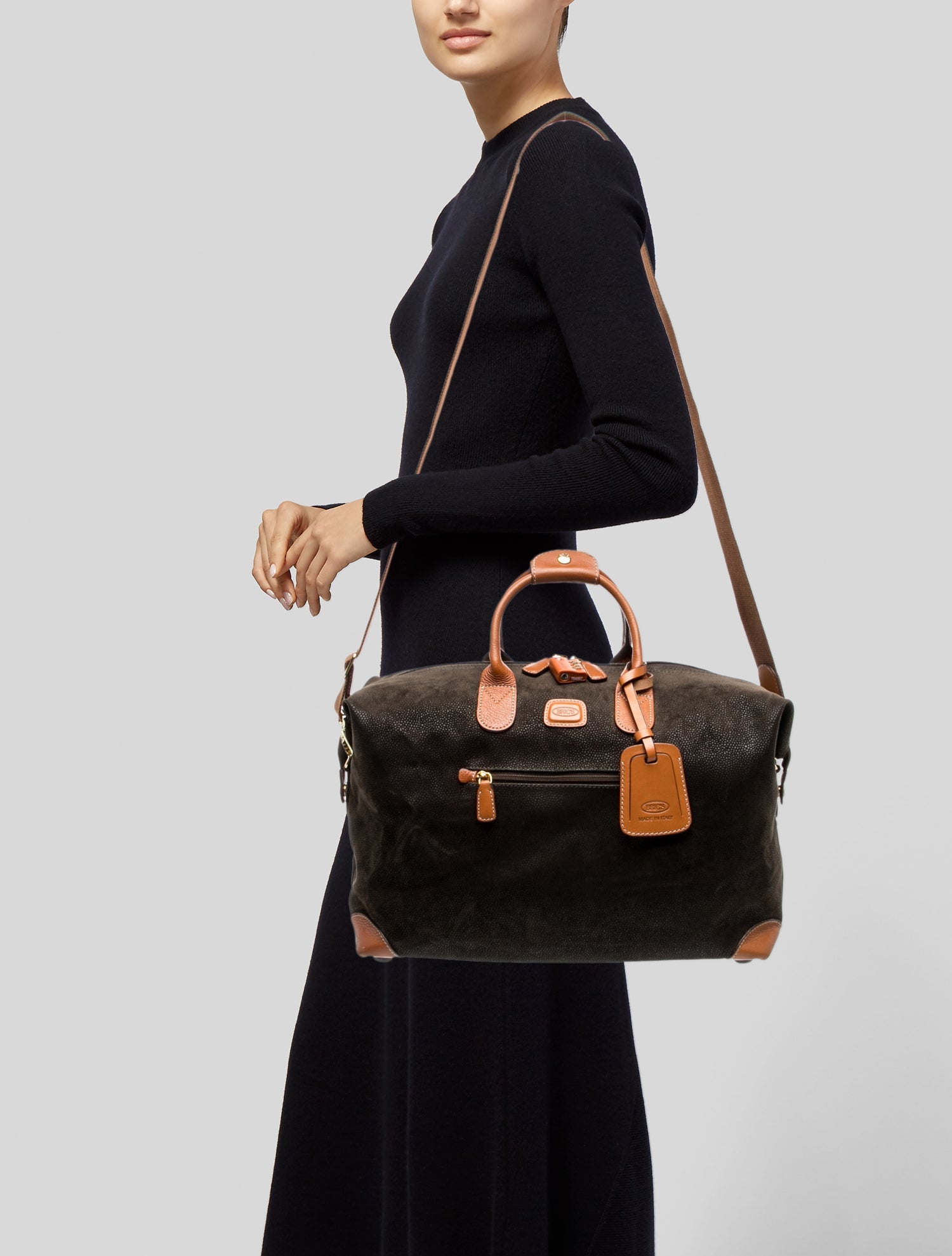 Bric's Suede Weekender Bag