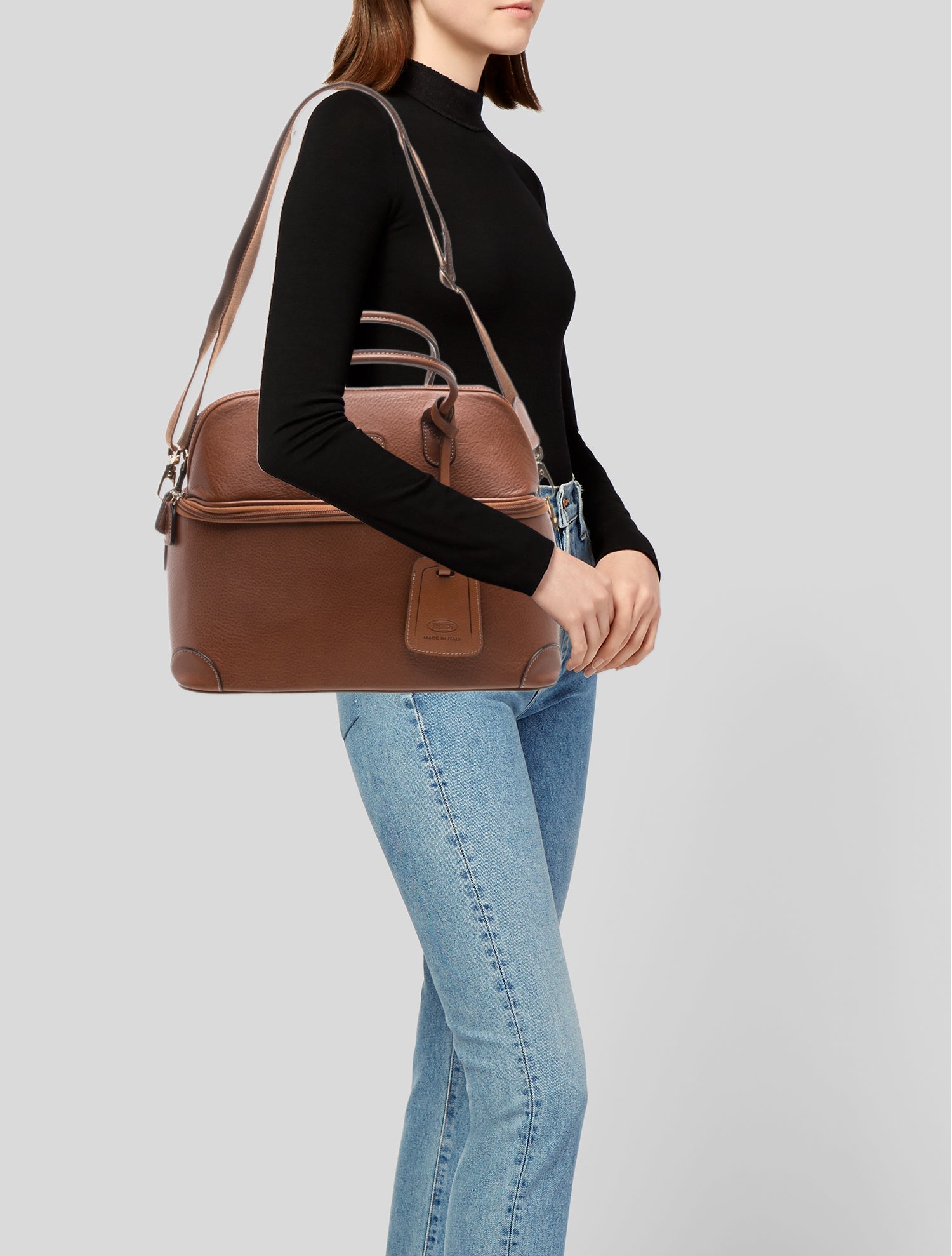 Bric's Leather Top Handle Bag