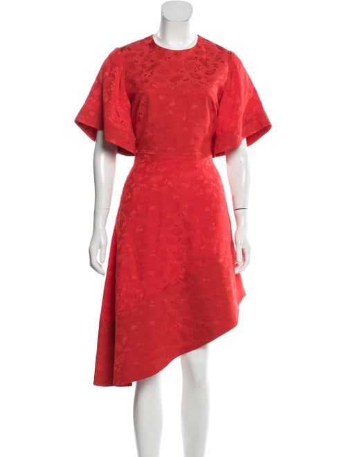 Brandon Maxwell Paisley Print Mini Dress Red