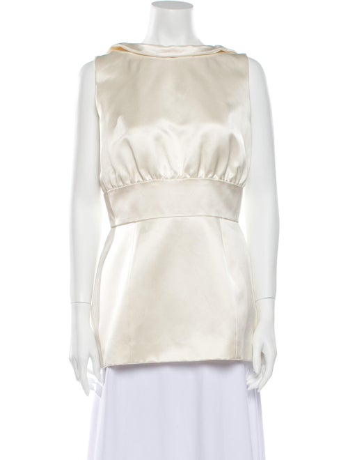 Brandon Maxwell 2019 Satin Peplum Blouse w/ Tags