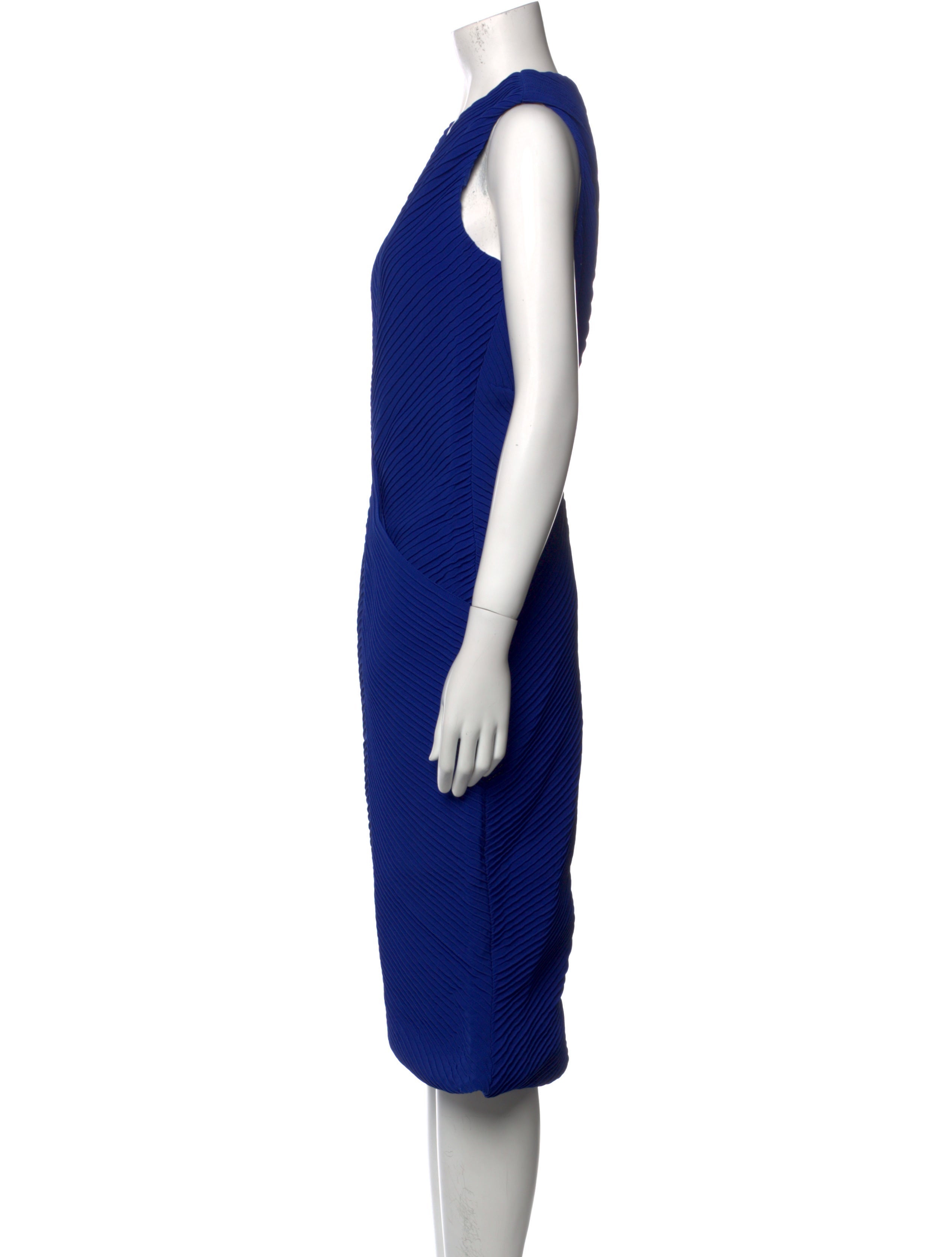 Brandon Maxwell V-Neck Midi Length Dress