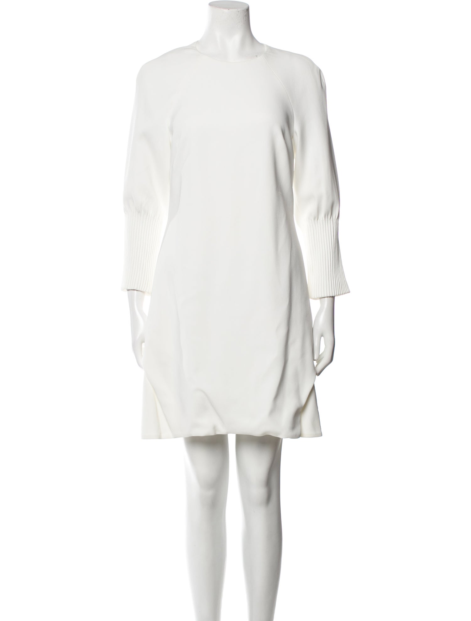 Brandon Maxwell Crew Neck Mini Dress