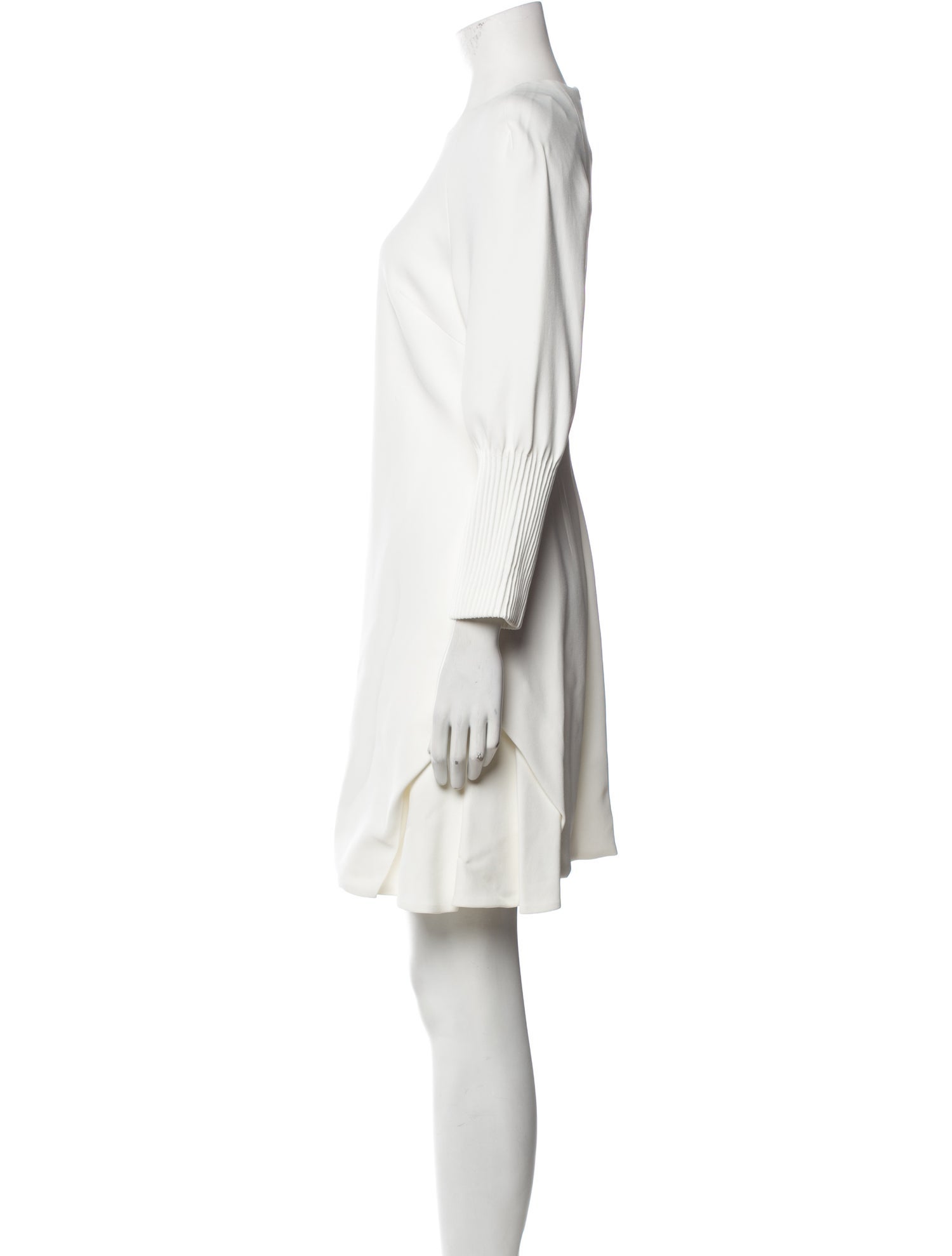 Brandon Maxwell Crew Neck Mini Dress