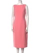Brandon Maxwell Bateau Neckline Midi Length Dress