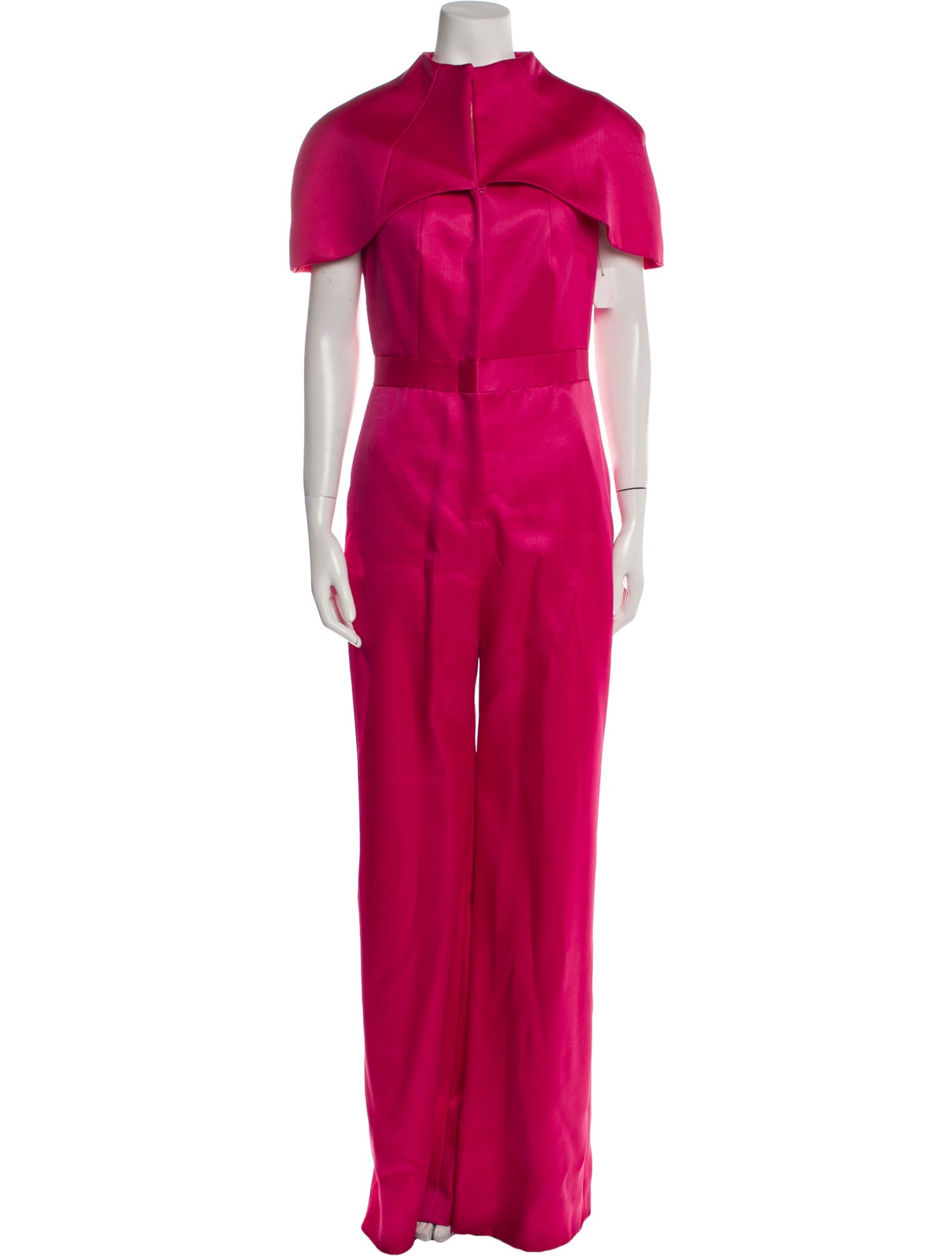 Brandon Maxwell Wool Mock Neck Jumpsuit