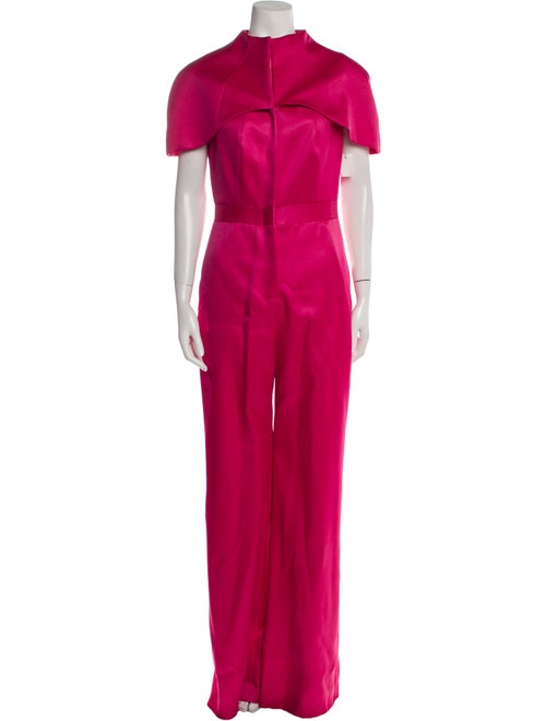 Brandon Maxwell Wool Mock Neck Jumpsuit