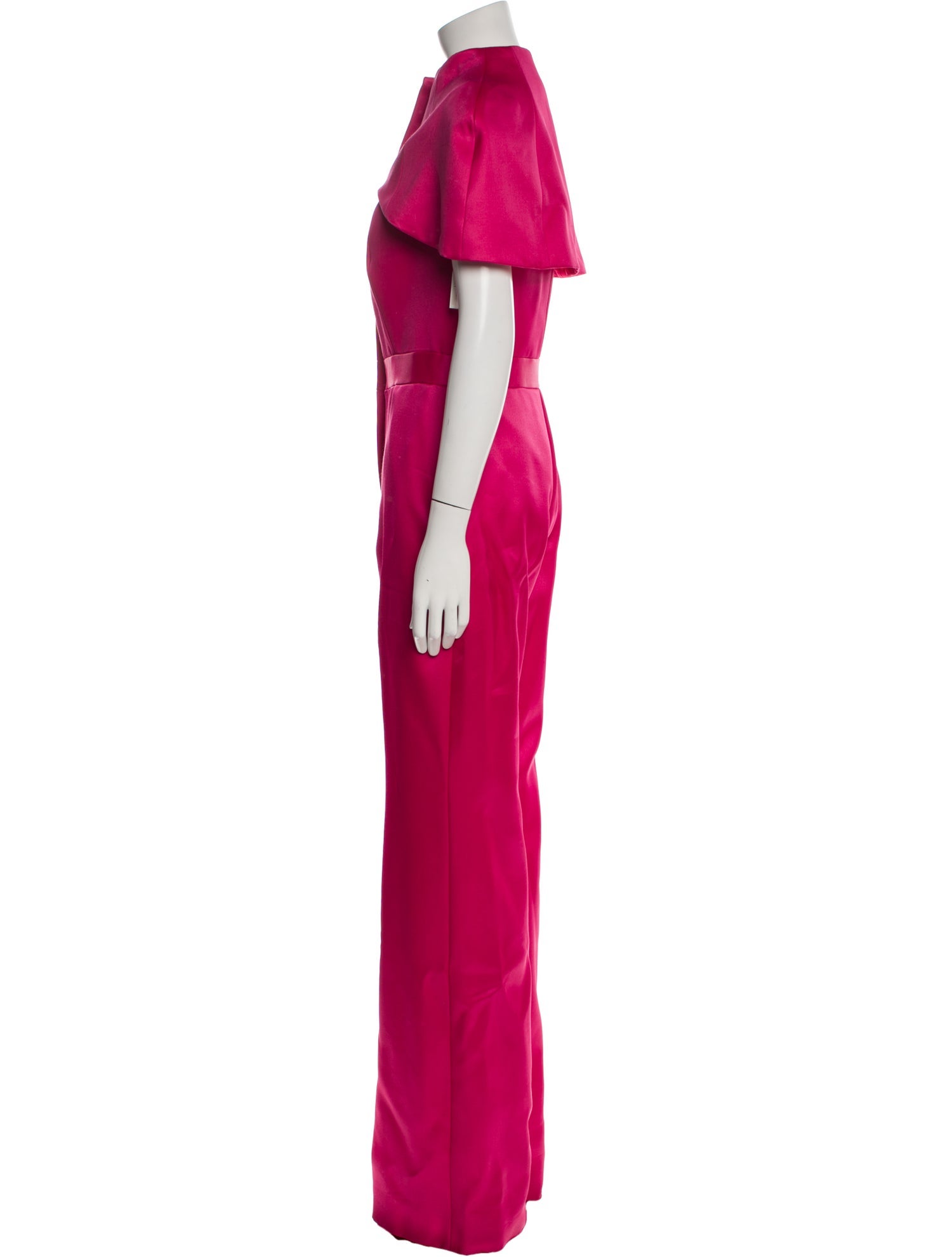 Brandon Maxwell Wool Mock Neck Jumpsuit