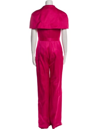 Brandon Maxwell Wool Mock Neck Jumpsuit