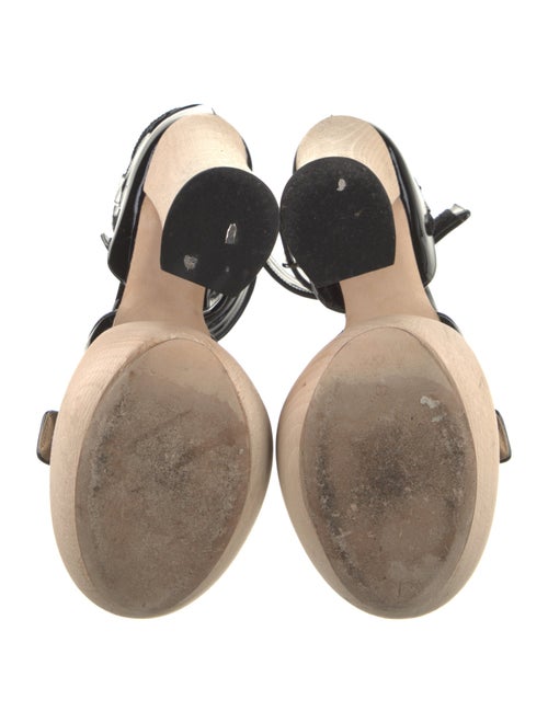 Brandon Maxwell Patent Leather Sandals