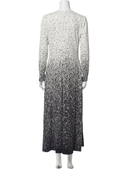 Brandon Maxwell Floral Print Long Dress