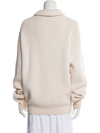 Brandon Maxwell Wool Graphic Print Sweater