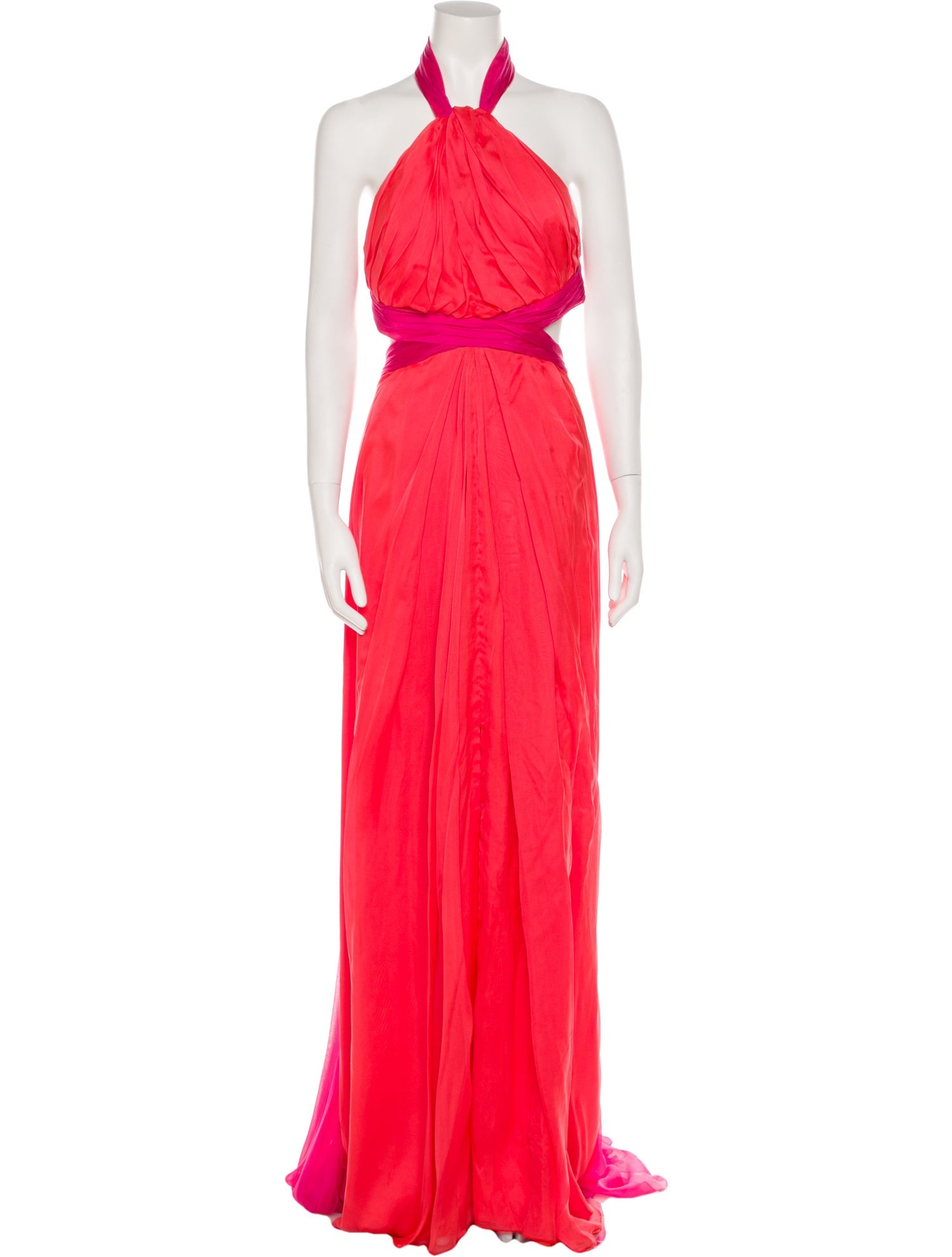 Brandon Maxwell Silk Long Dress