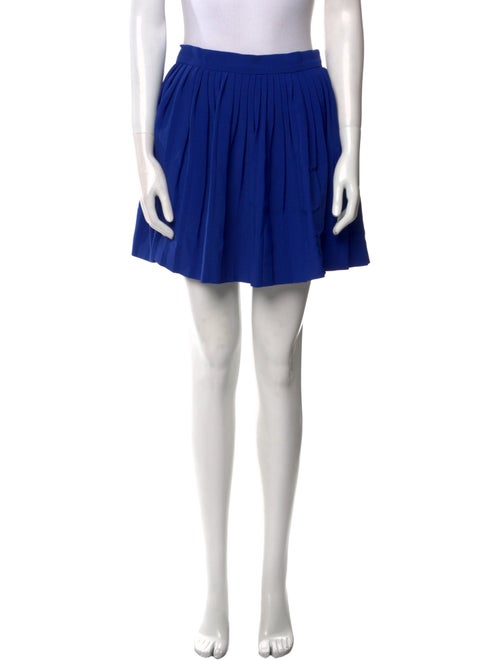 Brandon Maxwell Pleated Accents Mini Skirt