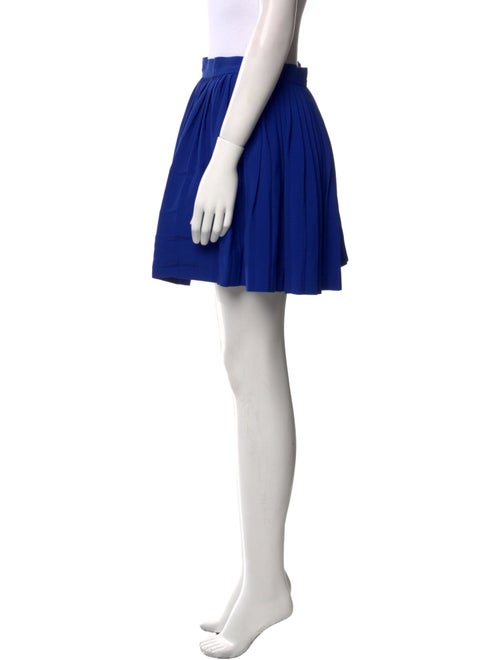 Brandon Maxwell Pleated Accents Mini Skirt