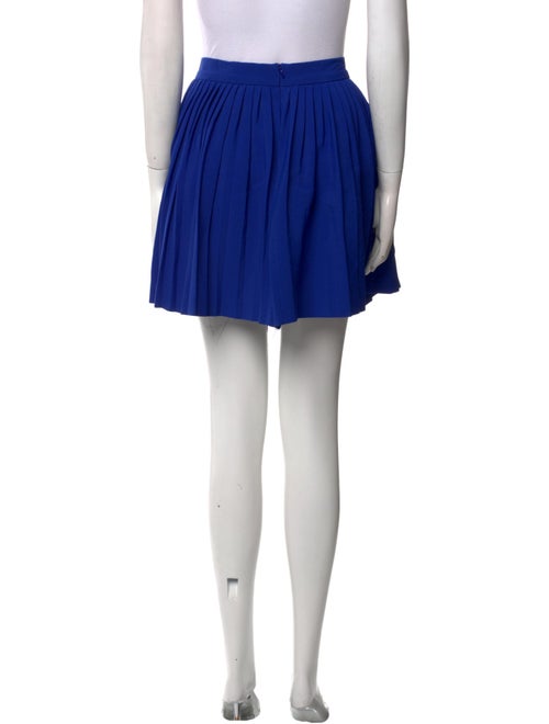 Brandon Maxwell Pleated Accents Mini Skirt