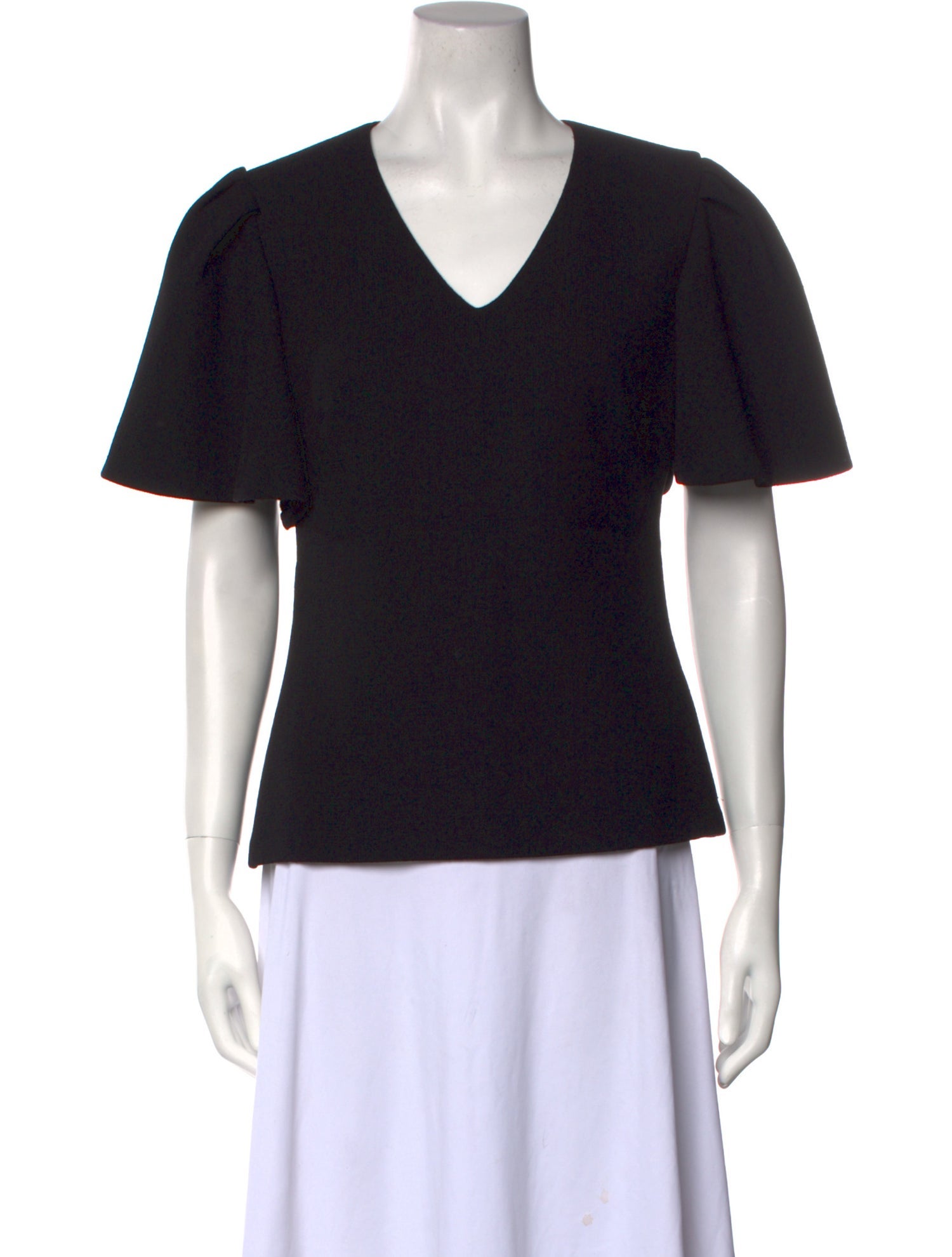 Brandon Maxwell Wool V-Neck T-Shirt