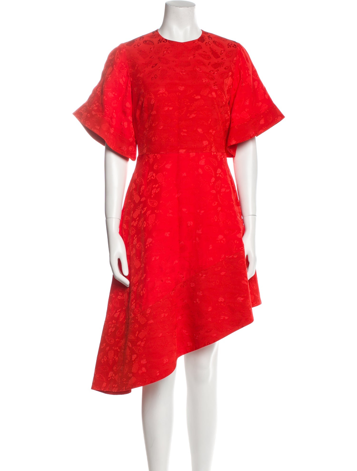 Brandon Maxwell Floral Print Midi Length Dress