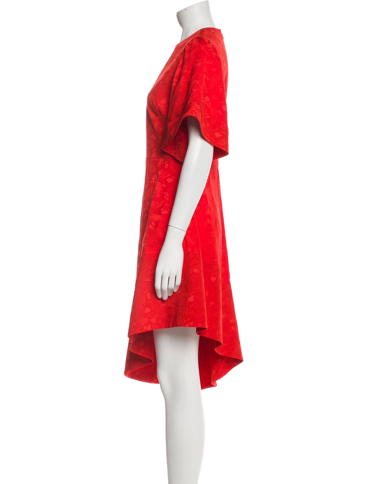 Brandon Maxwell Floral Print Midi Length Dress