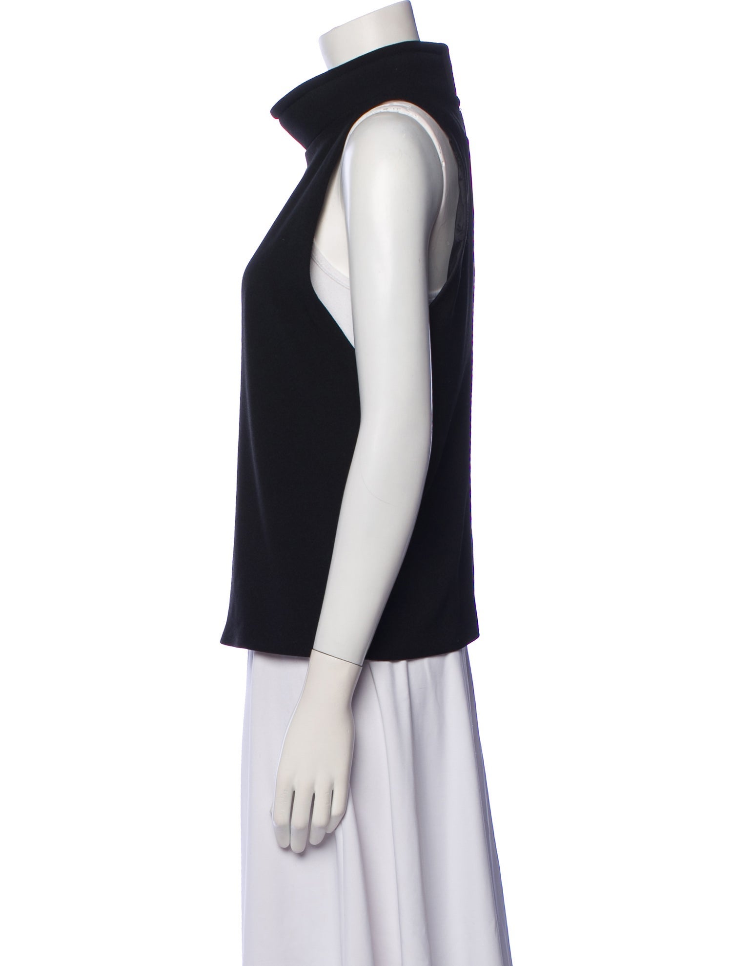 Brandon Maxwell Turtleneck Sleeveless Top w/ Tags