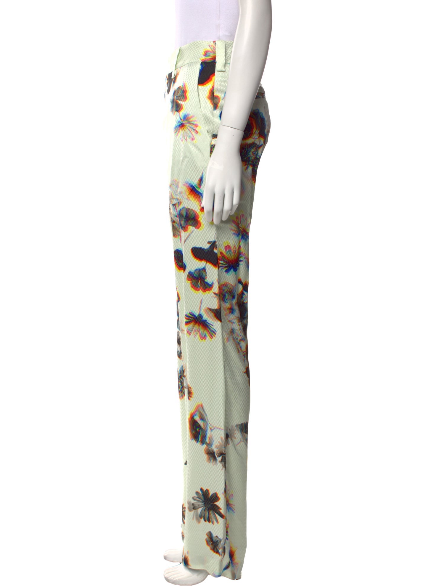 Brandon Maxwell Floral Print Wide Leg Pants