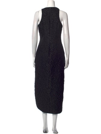 Brandon Maxwell Crew Neck Long Dress